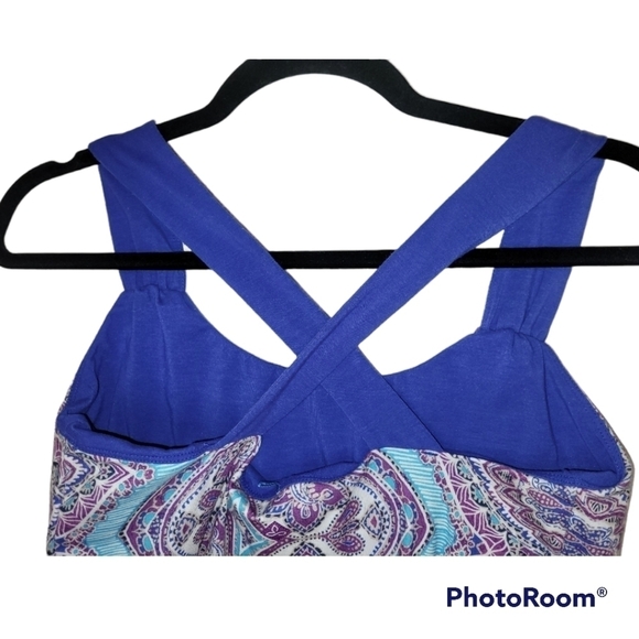 Prana Dress Medium Purple Teal  Straps - Picture 5 of 6